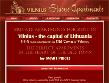 Tablet Screenshot of apartment-vilnius.com
